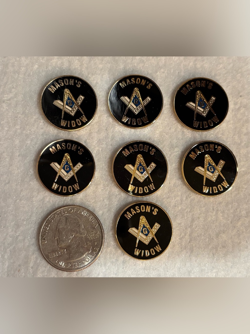 Mason’s Widow pin collection of 7, new vintage pins
